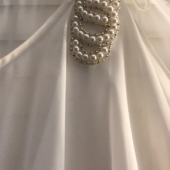 Ladies Semi-formal Dress w/Pearl Accents Sz 20W - Picture 2 of 3